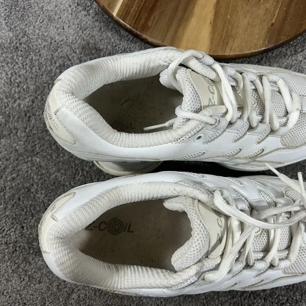 Z-Coil Freedom Classic Mens Sz 10 White Coil Spring Heel Therapeutic Shoes Used